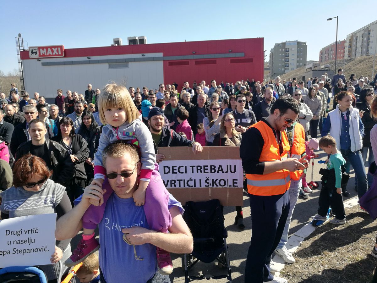 Protest u naselju Stepa Stepanović; Foto: Nenad Porobić / Mašina