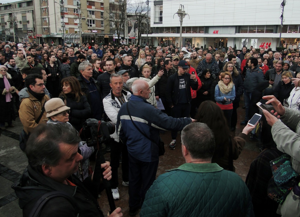 Protest u Nišu; Foto: Bojana Tamindžija / Mašina