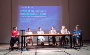 Predstavljanje istraživanja „Javnost na distanci, demokratija u krizi” u CZKD; Foto: Iskra Krstić / Mašina