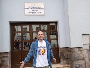Jevđenije Julijan Dimitrijević nakon izlaska iz pritvora; Foto: Ljiljana Bralović