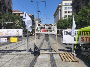 Protest akademske zajednice ispred Vlade Srbije; Foto: Mašina.